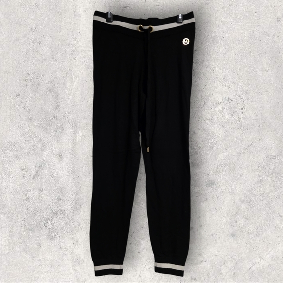 MICHAEL Michael Kors Pants - MICHAEL Michael Kors Black Joggers with White Stripes Size Large NWT